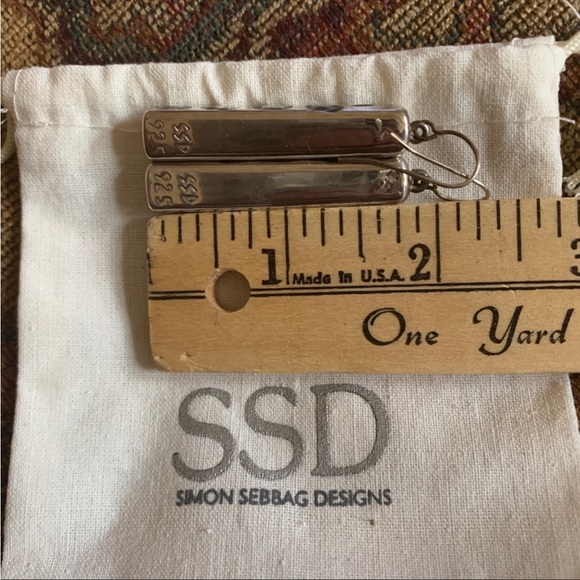 SIMON SEABBAG Sterling Silver Cheetah Print Earrings-NWOT - Picture 3 of 3